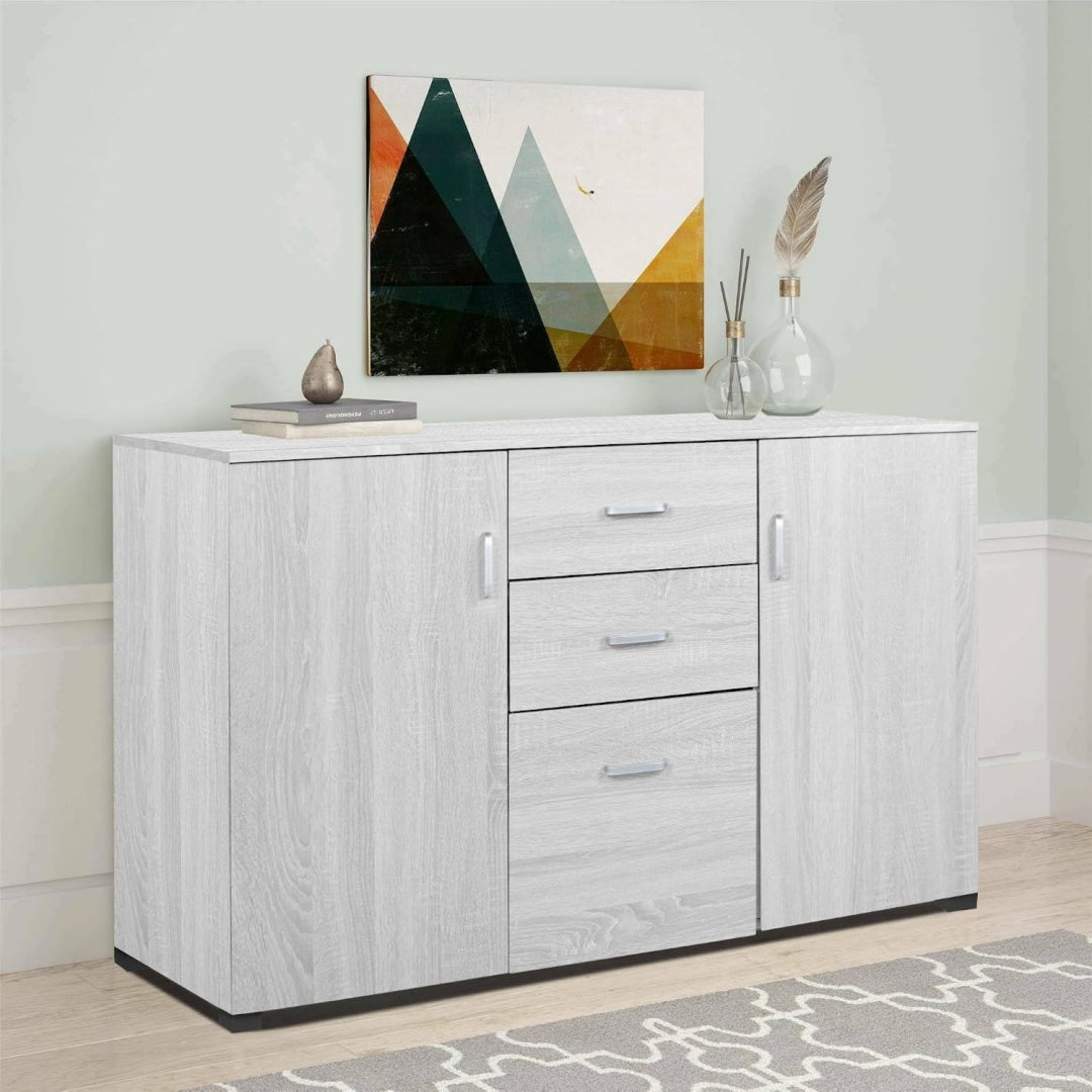 Sideboard in Grau mit 2 Schubladen
