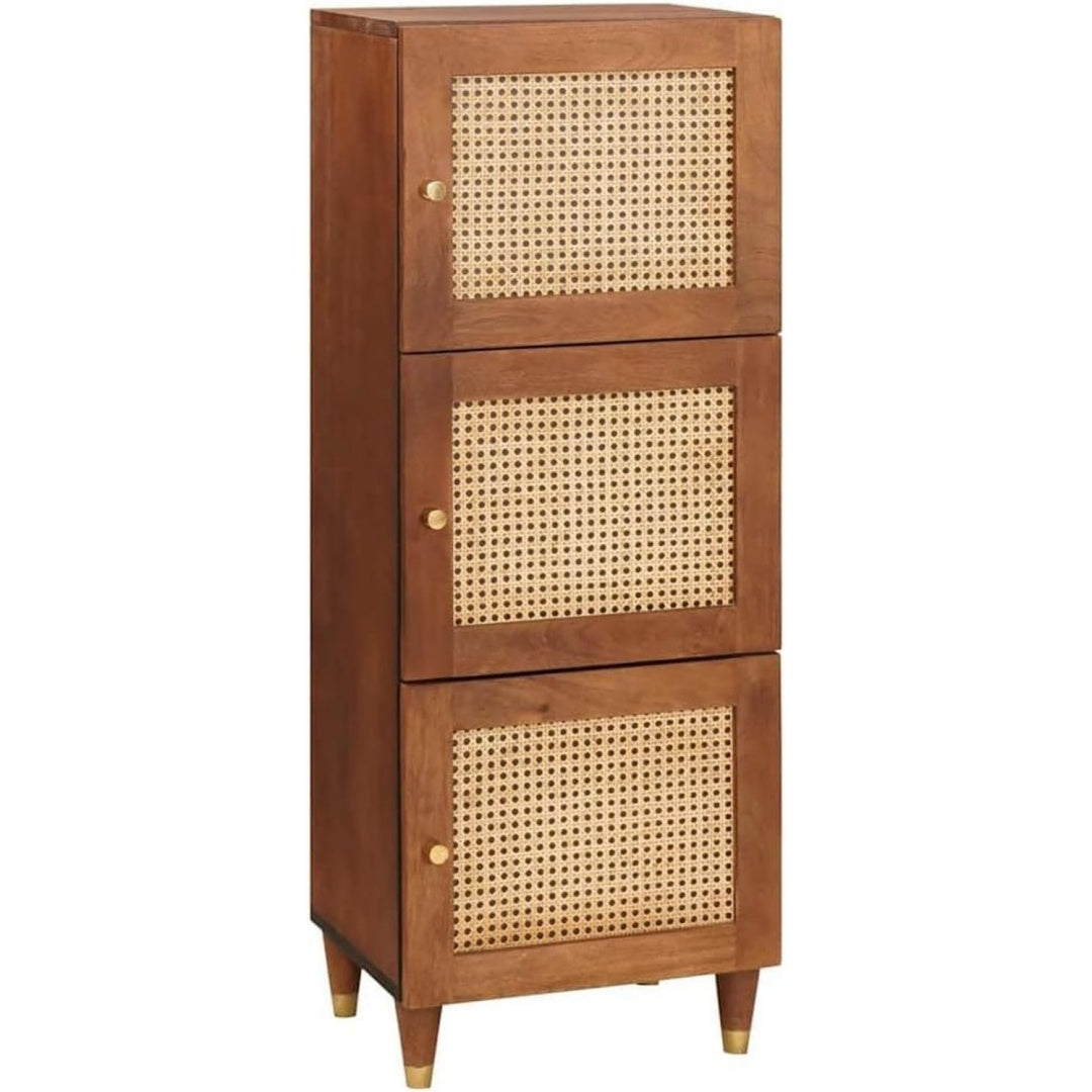 Hochschrank mit Flechtoptik