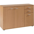 2 Schubladen treffen auf Schubladen an dem Sideboard