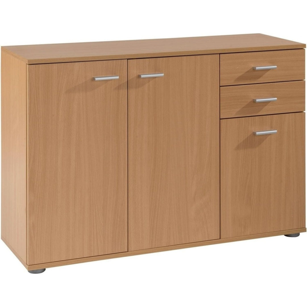 2 Schubladen treffen auf Schubladen an dem Sideboard