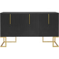 Metallgriffe praegen das Sideboard aus Metall