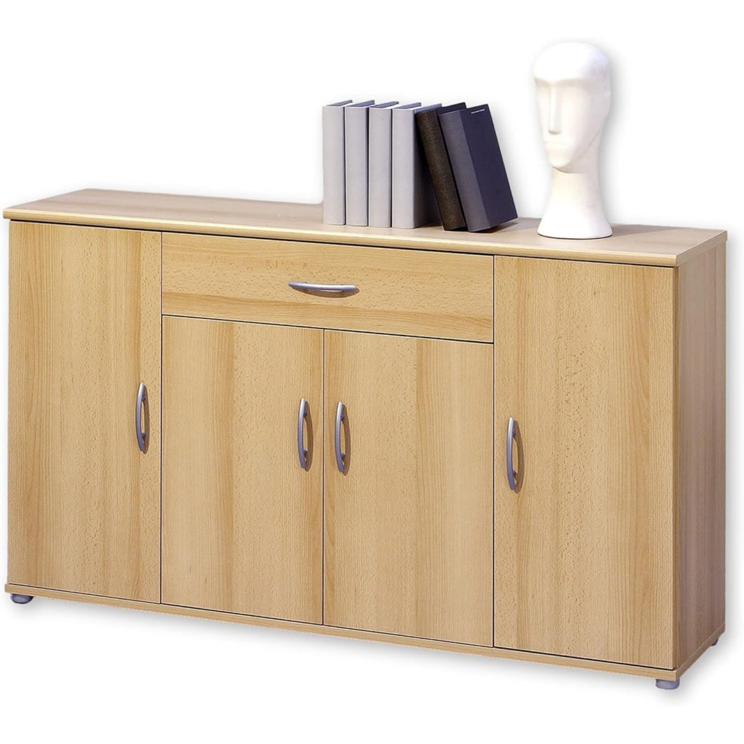 Das Sideboard nimmt mit 118 x 70 x 30 cm Gestalt an