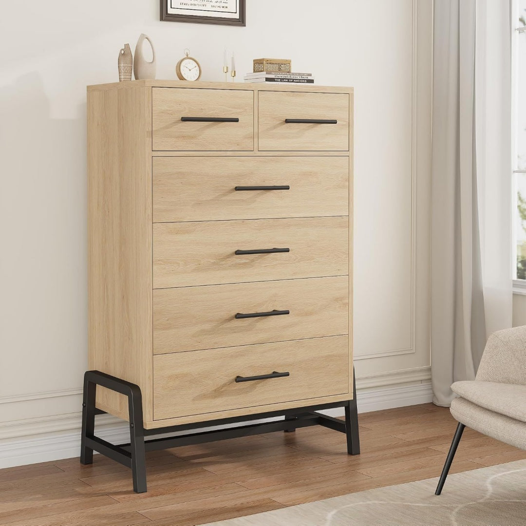 6 Schubladen praegen das Sideboard aus Stoff
