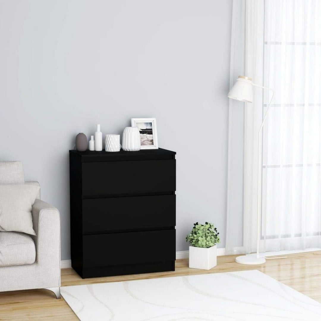 Sideboard mit den Massen 60 x 35 x 76 cm in Schwarz