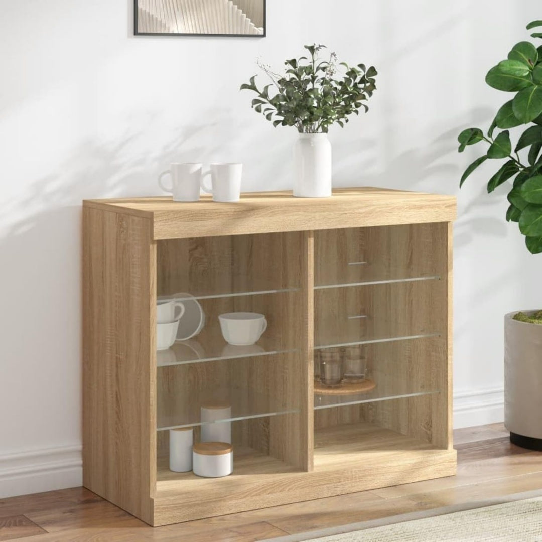 Sideboard mit den Massen 81 x 37 x 67 cm in Eichenbraun